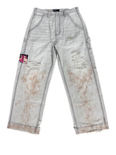 Enfants Riches Déprimés Distressed & Stained Denim Jeans - Light Blue