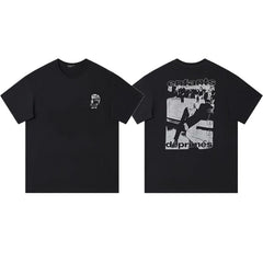 Enfants Riches Déprimés Small Chest Logo & Back Group Graphic T-Shirt - Black