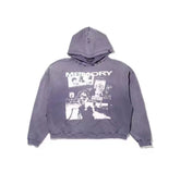 Enfants Riches Déprimés "Memory" Graphic Collage Hoodie - Washed Dark Grey