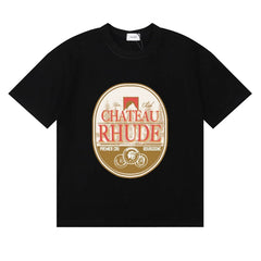 RHUDE Chateau Graphic Print T-Shirt - Black