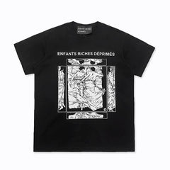 Enfants Riches Déprimés Typography & Vintage Print Illustration T-Shirt - Black