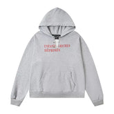 Enfants Riches Déprimés Red Text Logo Hoodie - Light Grey