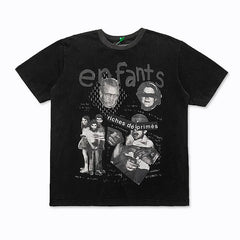 Enfants Riches Déprimés "Enfants" Photo Collage T-Shirt - Black