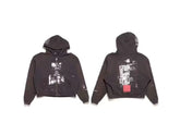 Enfants Riches Déprimés Photo Block & Red Accent Zip-Up Hoodie - Washed Black