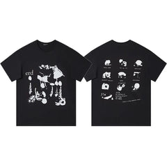 Enfants Riches Déprimés All-Over Abstract Graphic Grid T-Shirt - Black