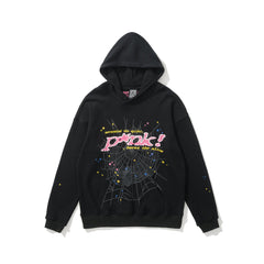 SP5DER Spider Web Star Letter Graphic Pullover Hoodie
