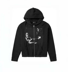 Enfants Riches Déprimés Central Box Portrait Zip-Up Hoodie - Black