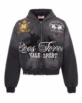 Vale Forever Blackrock Zip Up Hoodie Black