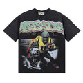 Majestik “Gridiron Dawg” Football Player & Bulldog Rhinestone Vintage Tee