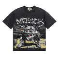 Majestik “Bulldog” Stadium Rhinestone Vintage Tee（Black）