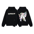 Represent Floral & Metal "R" Graphic Heavyweight Hoodie - Black