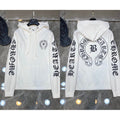 Chrome Hearts Gothic Letter "B" Horseshoe Hoodie (White)
