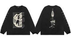 Enfants Riches Déprimés "E.R.D" Classical Art Collage Long-Sleeve - Black