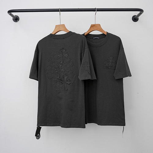 Chrome Hearts Tonal Element Monogram Short Sleeve T-Shirt (Dark Grey)