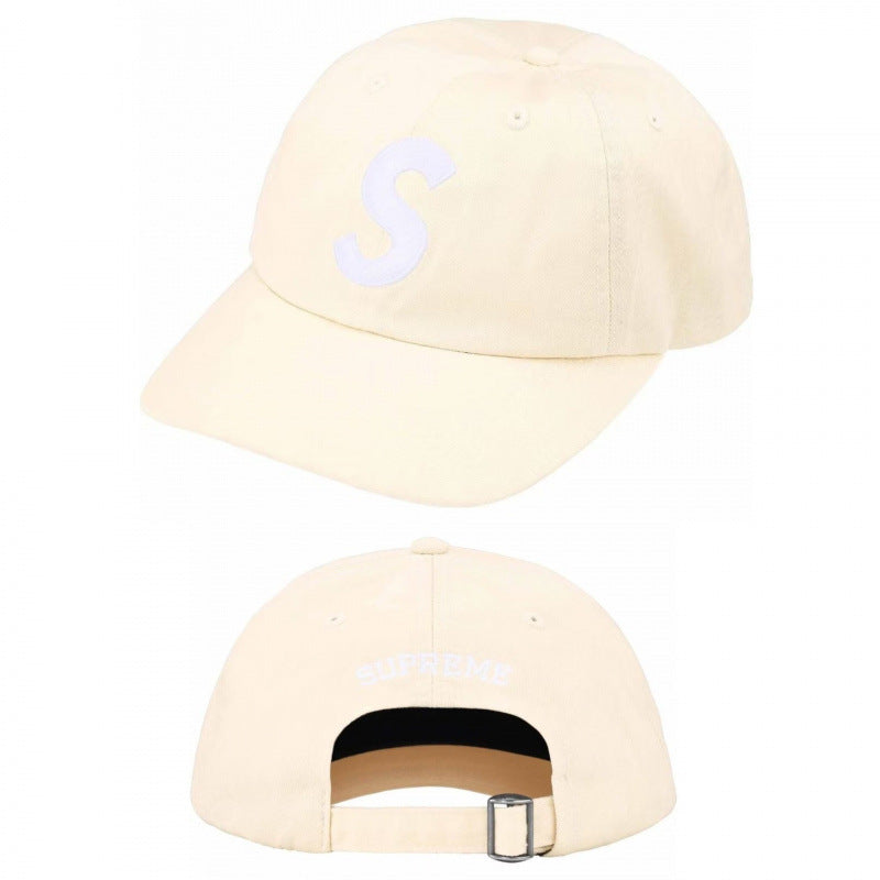Supreme Natural S Logo 6-Panel Dad Hat