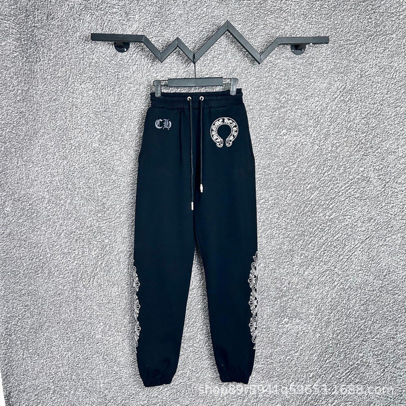 Chrome Hearts Horseshoe & Side-Pattern Lounge Pants (Navy Blue)
