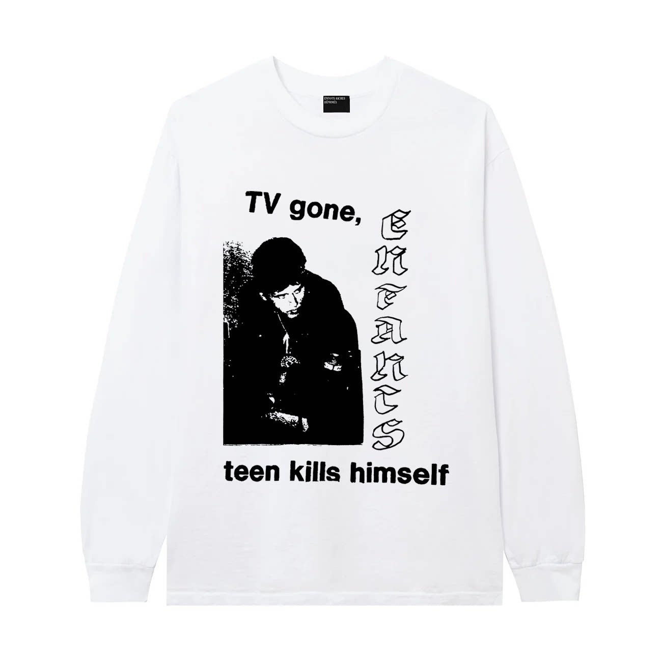 Enfants Riches Déprimés "TV Gone" Photo Long-Sleeve - White