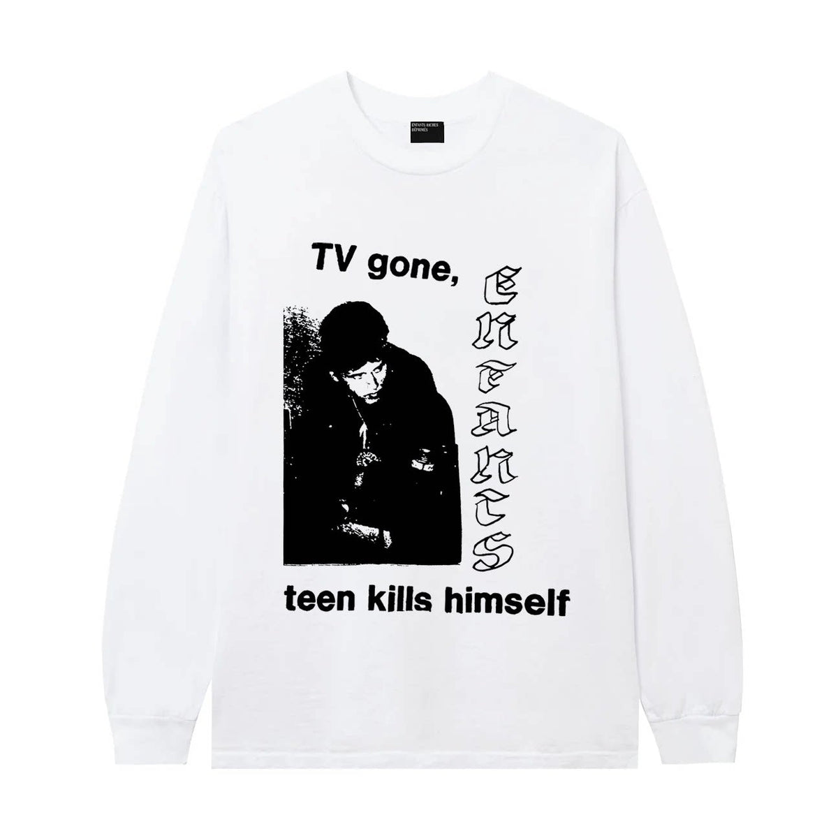 Enfants Riches Déprimés "TV Gone" Photo Long-Sleeve - White