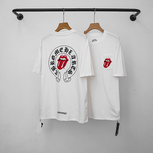 Chrome Hearts x The Rolling Stones Horseshoe Tongue T-Shirt (White)
