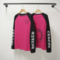 Chrome Hearts Raglan Gothic Script Long Sleeve (Magenta/Black)