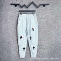 Chrome Hearts Multi-Cross Applique Lounge Pants (Light Grey)
