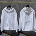 Chrome Hearts Starry Night Cross Zip-Up Hoodie (White)
