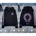 Chrome Hearts Gradient Pink-Purple Horseshoe Hoodie (Black)