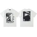 Enfants Riches Déprimés Vertical Lettering & Back Portrait T-Shirt - Cream