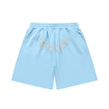 sp5der Rep Gods Puff Print Casual Sweat Shorts Baby Blue