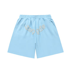 sp5der Rep Gods Puff Print Casual Sweat Shorts Baby Blue