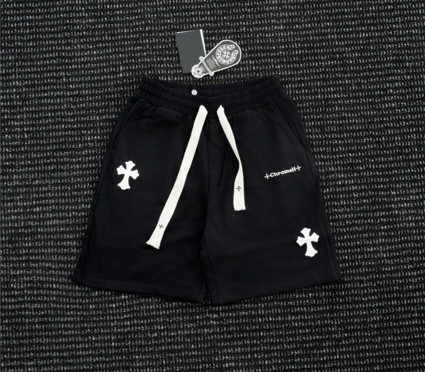 Chrome Hearts Black Drawstring Cross Patch Sweatshorts