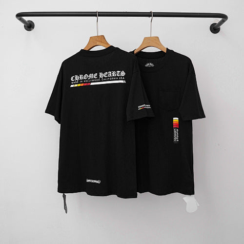 Chrome Hearts Gradient Bar Script Logo T-Shirt (Black)