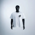 Chrome Hearts Black Cross Logo Short Sleeve T-Shirt (White)