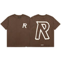 Represent Distressed "R" Monogram Graphic T-Shirt - Dark Brown