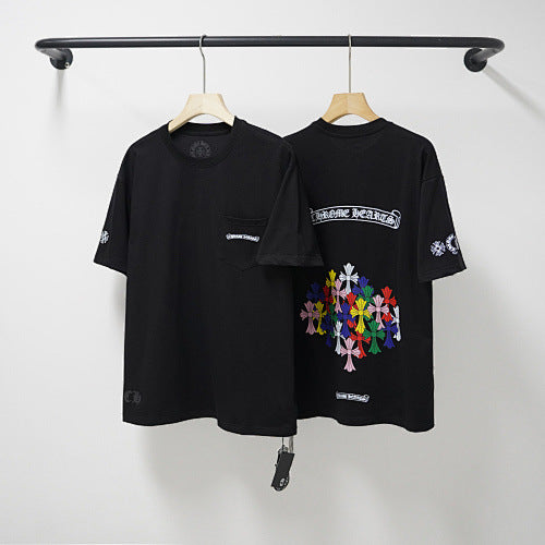 Chrome Hearts Lower Cluster Cross & Scroll Short Sleeve T-Shirt (Black)