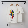 Chrome Hearts Multi-Color Cluster Cross Short Sleeve T-Shirt (White)
