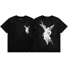 Represent Archangel & Sword "R" Graphic T-Shirt - Vintage Black