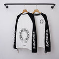Chrome Hearts Raglan Horseshoe & Cross Long Sleeve (White/Black)