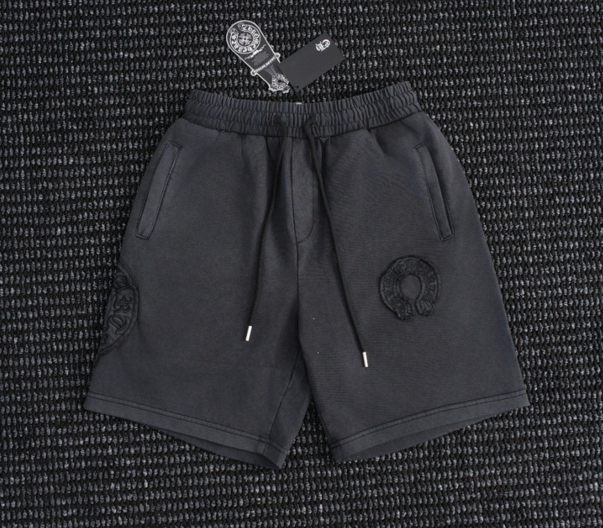 Chrome Hearts Dark Gray Drawstring Sweatshorts