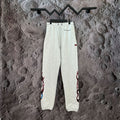 Chrome Hearts Flame Graphic Lounge Pants (Light Grey)