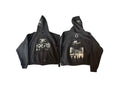 Enfants Riches Déprimés Wide Panel Photo Collage Zip-Up Hoodie - Washed Black