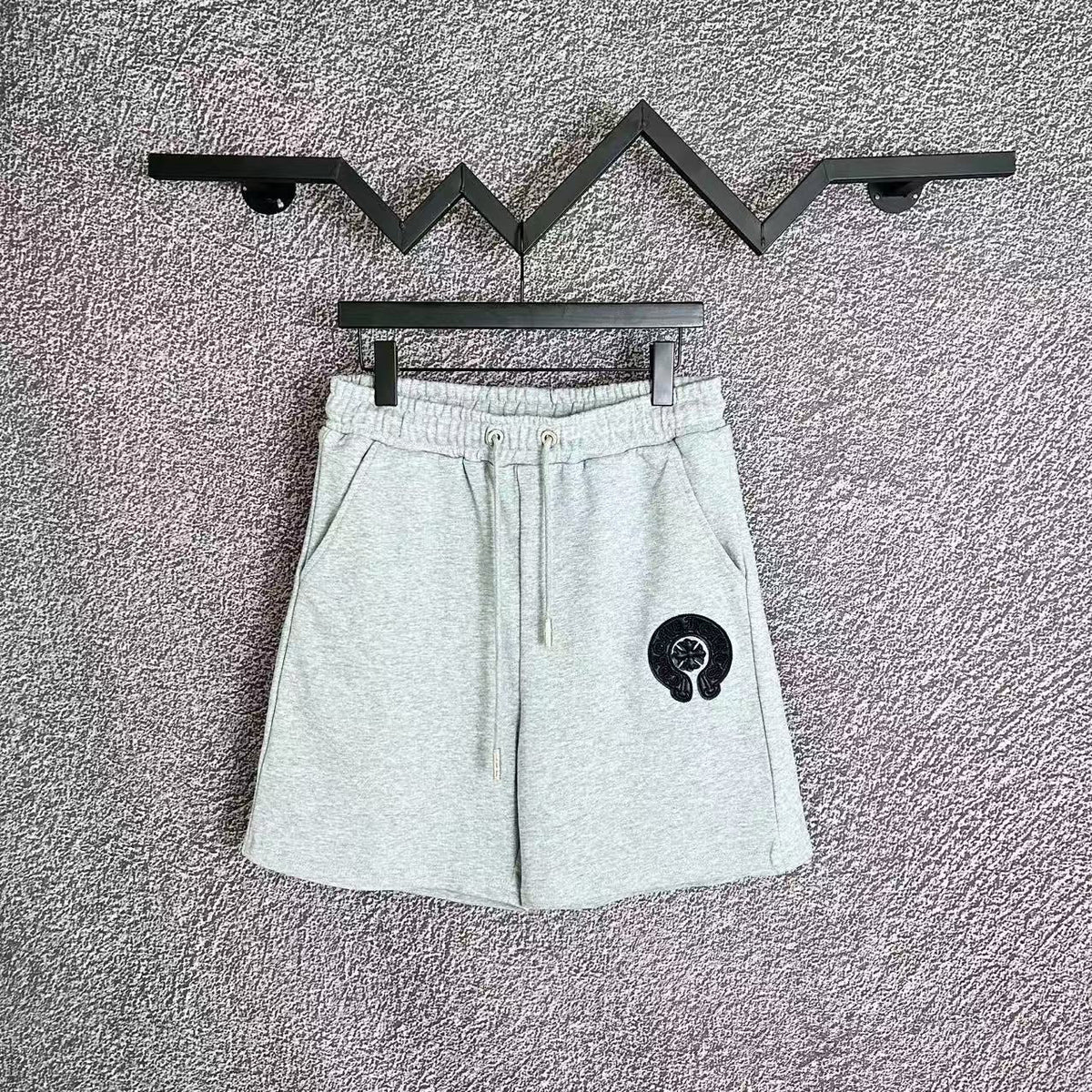 Chrome Hearts Light Gray Horseshoe Logo Sweatshorts