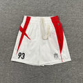 Represent Colorblock "93" Athletic Shorts - White/Red