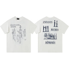 Enfants Riches Déprimés Figure Illustration & Back Branding T-Shirt - White