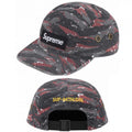 Supreme Red and Black Tiger Stripe Camo 5-Panel Box Logo Camp Cap