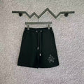 Chrome Hearts Black Tonal Cross Patch Sweatshorts
