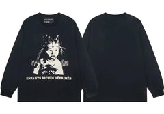 Enfants Riches Déprimés Crown Child Portrait Long-Sleeve   - Black
