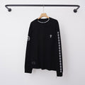 Chrome Hearts Gothic Script Collar & Cross Sleeve Long Sleeve (Black)