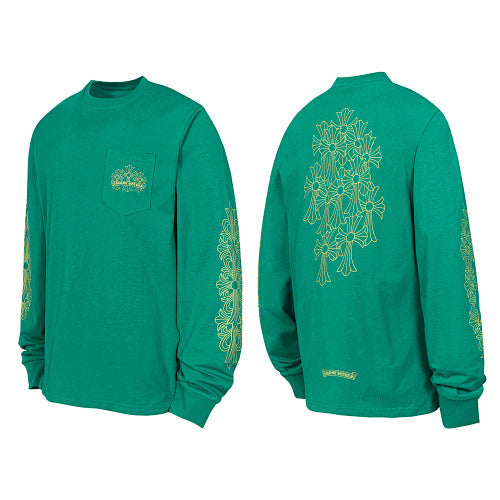 Chrome Hearts Floral Vine Cross Long Sleeve (Green)