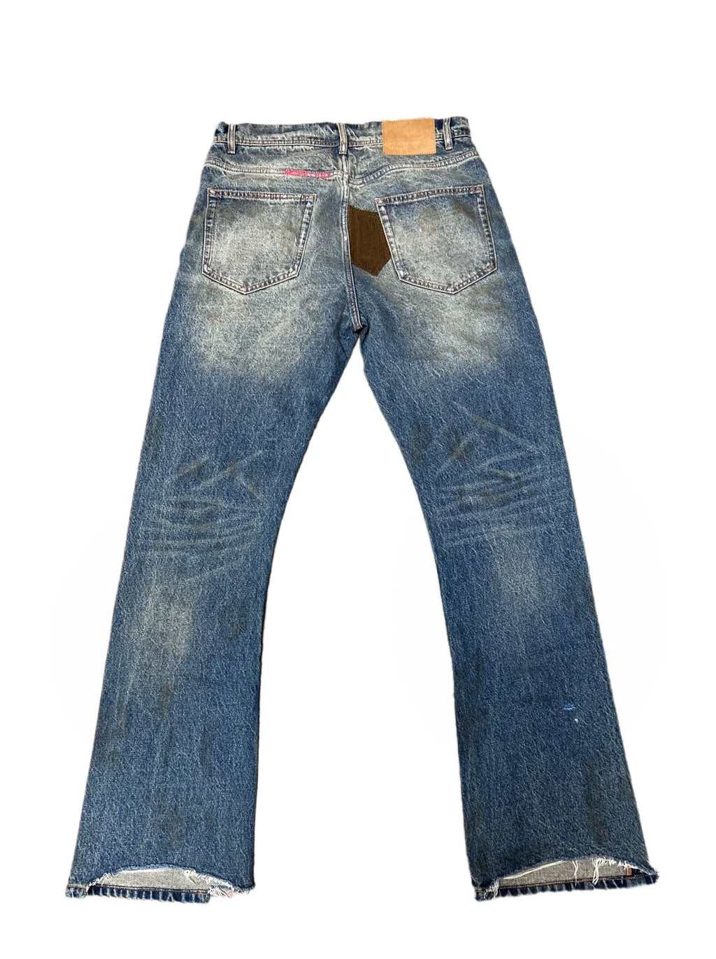Enfants Riches Déprimés Paint Splatter & Patch Denim Jeans - Blue